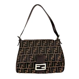 Fendi-Fendi Zucca Mamma Bucket Shoulder Bag-Brown