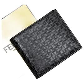 Fendi-Fendi Black Leather Wallet-Black