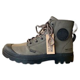 Palladium Pampa Hi Supply Leather Noir Gris Kaki