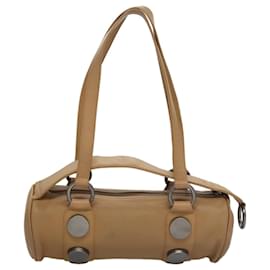 Chanel-CHANEL Hand Bag Leather Beige CC Auth bs20906-Beige