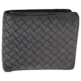 Autre Marque-BOTTEGA VENETA INTRECCIATO Wallet Leather Gray Auth 105909-Brown