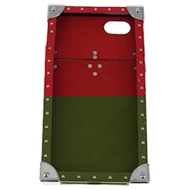 Louis Vuitton-LOUIS VUITTON Monogram Supreme Collaboration iPhone 7 Case Red LV Auth bs21168-Red