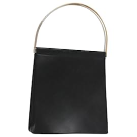 Cartier-CARTIER Trinity Hand Bag Leather Metal Black Gold Auth yk16575-Black,Golden