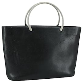 Chanel-CHANEL Sac à main en cuir caviar noir CC Auth bs20918-Noir