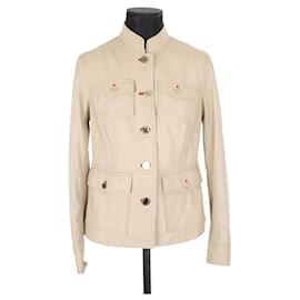 Tory Burch Beige leather jacket Beige