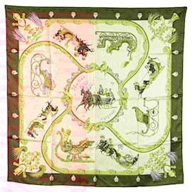 Hermès-HERMES Scarves T.  Silk-Brown