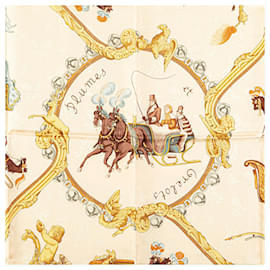 Hermès-HERMES Scarves T.  Silk-Brown