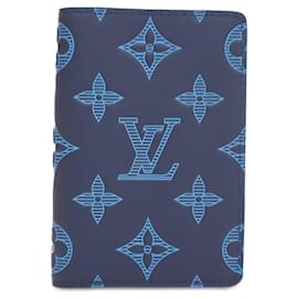 Louis Vuitton-Blue Louis Vuitton Monogram Shadow Pocket Organizer-Blue
