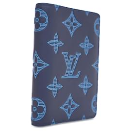 Louis Vuitton-Blue Louis Vuitton Monogram Shadow Pocket Organizer-Blue
