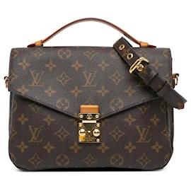 Louis Vuitton-Brown Louis Vuitton Monogram Pochette Metis Satchel-Brown