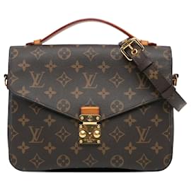 Louis Vuitton-Brown Louis Vuitton Monogram Pochette Metis Satchel-Brown