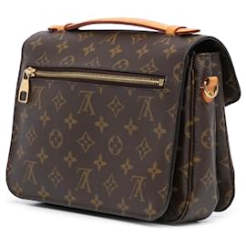 Louis Vuitton-Brown Louis Vuitton Monogram Pochette Metis Satchel-Brown