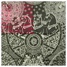 Hermès-HERMES Scarves T.  Silk-Red