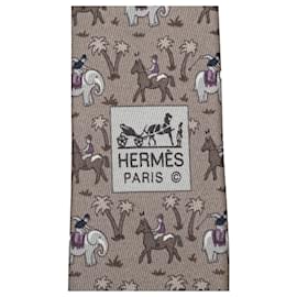 Hermès-HERMES Scarves T.  Silk-Brown