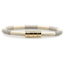 Weißes Louis Vuitton Damier Azur Keep it Armband Weiß