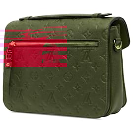 Louis Vuitton-Red Louis Vuitton Monogram Empreinte Pochette Metis Satchel-Red