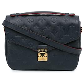 Louis Vuitton-Blue Louis Vuitton Monogram Empreinte Pochette Metis Satchel-Blue