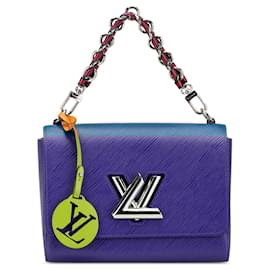 Louis Vuitton-Blue Louis Vuitton Epi Twist MM Satchel-Blue