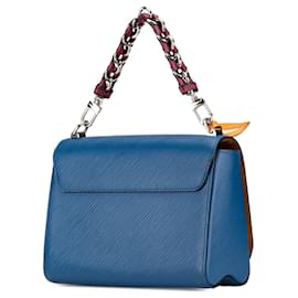 Louis Vuitton-Blue Louis Vuitton Epi Twist MM Satchel-Blue