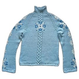 Dale of Norway Pullover Weiß Hellblau