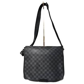 Sac messager Renzo Damier Graphite Louis Vuitton Gris/Noir Noir Gris