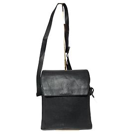 Sac messager/crossbody Shaldon en cuir noir de Burberry Noir
