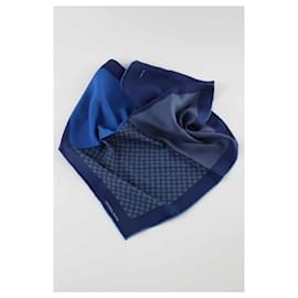 Hermès-Silk pocket square-Blue