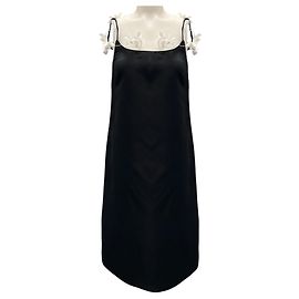 Robe cami fleurie noire / blanche Rosie Assoulin Noir