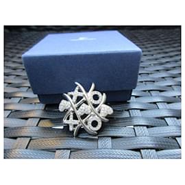 Swarovski-broche swarovski neuve avec boîte,signée-Argenté