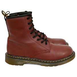 Dr. Martens Dr Martens Pascal 8 eye let lace up leather boots in burgundy 37 Black Dark red Yellow