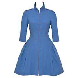 Chanel-Chanel & Karl Lagerfeld 13c 2013 cruise Versailles dress CC logo buttons-Blue