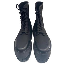 Céline Black Cloth Ankle Boots Black