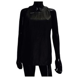 Top en cuir noir Dsquared2 Noir