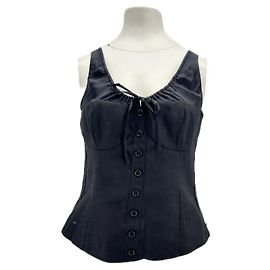 REFORMATION Tops T.US 8 Lino Nero