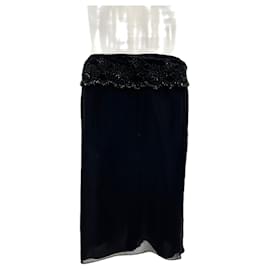 Autre Marque-NON SIGNE / UNSIGNED Skirts T.UK 12 Silk-Black