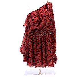 SAINT LAURENT Kleider T.FR 38 Seide Rot