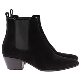 Saint Laurent-SAINT LAURENT Ankle boots T.EU 36.5 Suede-Black