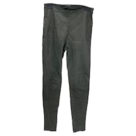 Balenciaga-BALENCIAGA Trousers T.International XS Leather-Khaki