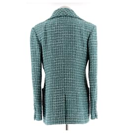 Chanel-CHANEL Jackets T.FR 38 Tweed-Turquoise