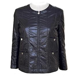 Chanel-CC Buttons Black Timeless Puffer Jacket 34 FR-Black