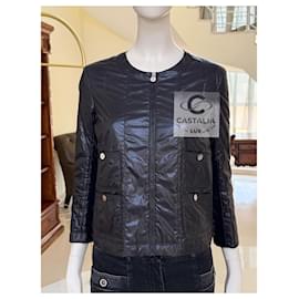 Chanel-CC Buttons Black Timeless Puffer Jacket 34 FR-Black