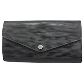 Louis Vuitton-Louis Vuitton Long Wallet Epi Portefeuille Sarah M60582 Noir-Black