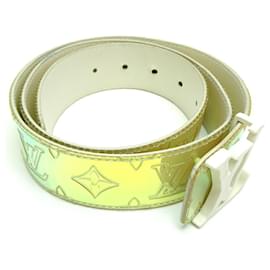 Louis Vuitton-Louis Vuitton Santur LV Shape Women's Belt-Silvery,Green,Yellow