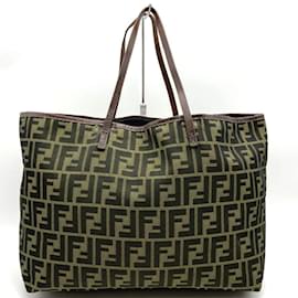 Fendi-Fendi Zucca Horizontal Tote Bag-Khaki