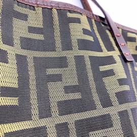 Fendi-Fendi Zucca Horizontal Tote Bag-Khaki