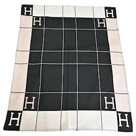 Hermès-Hermes Avalon III Blanket-Black,White