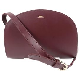 Apc Bolsa de ombro em couro Mini Demi-Lune A.P.C. Marrom