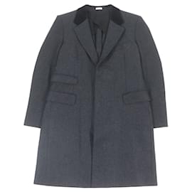Alexander Mcqueen-Alexander McQueen Wool Chester Coat Dark Gray-Dark grey