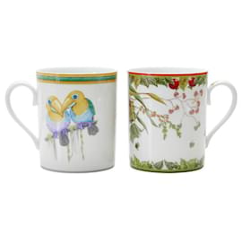 Hermès-Hermes Le jardin de Pythagore Ceramic Cup 2pcs-White