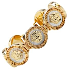 Versace-Versace Medusa Gold Plated Shell Bracelet-Golden